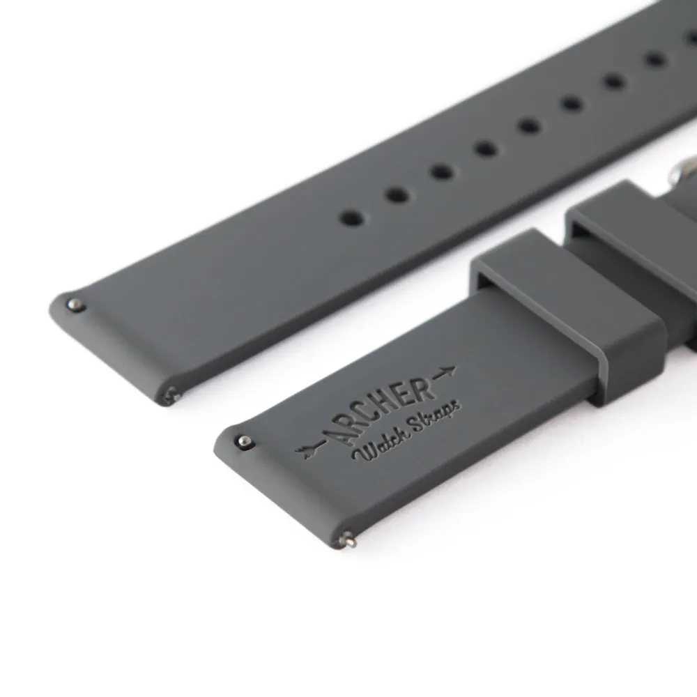 Quick Release Silicone Watch Band - Graphite