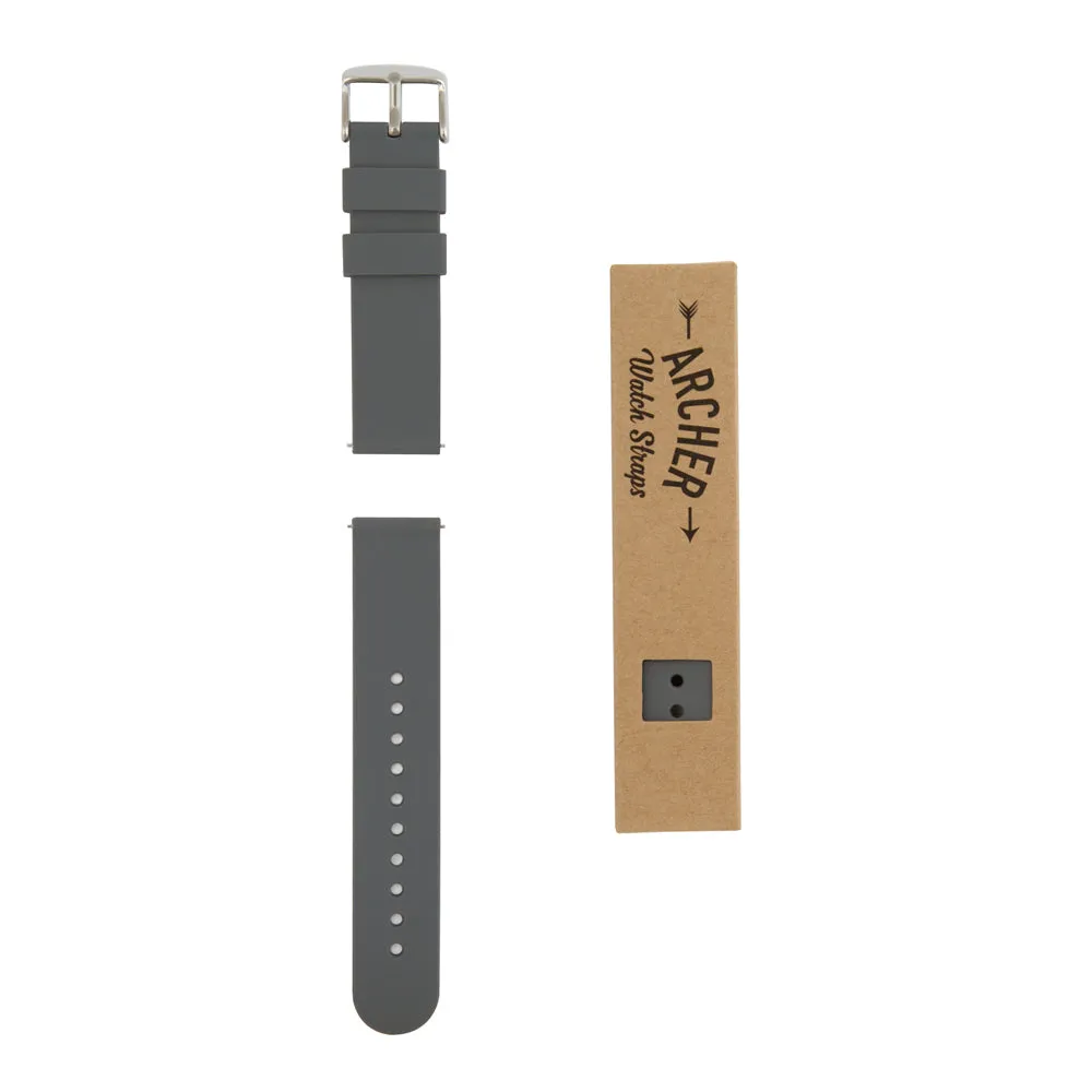 Quick Release Silicone Watch Band - Graphite