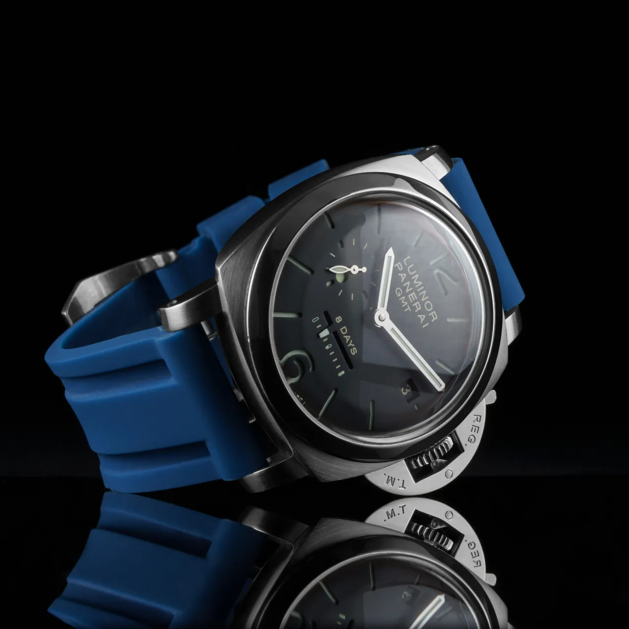 Rubber Strap for Panerai Luminor - Indigo Blue