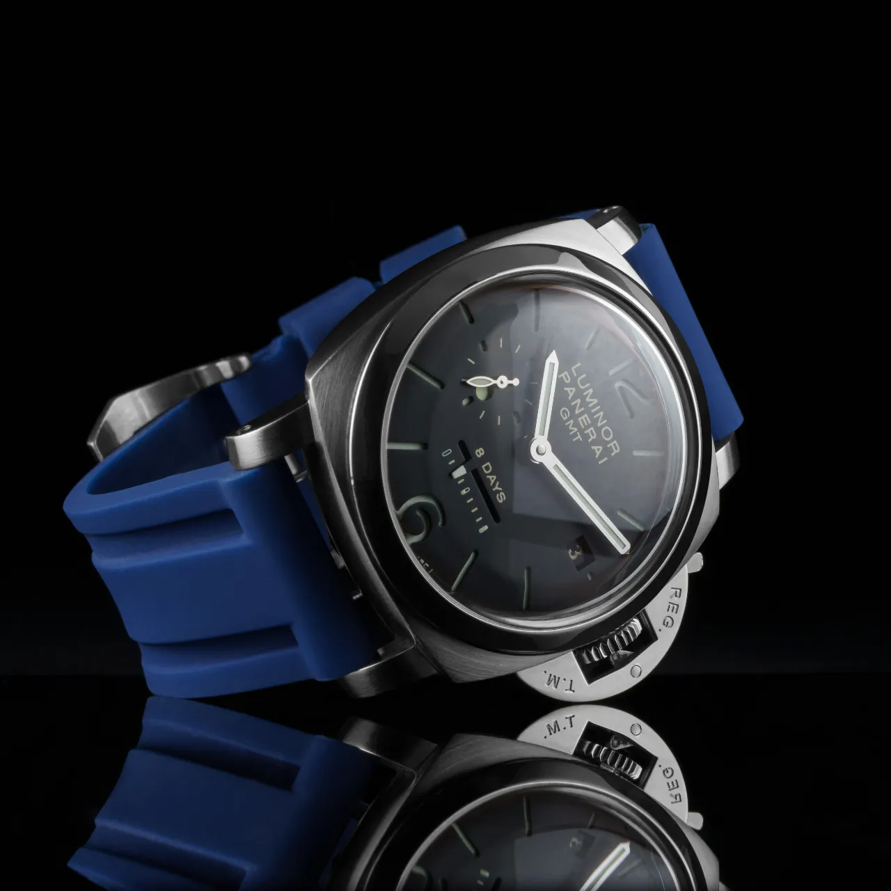 Rubber Strap for Panerai Luminor - Navy Blue