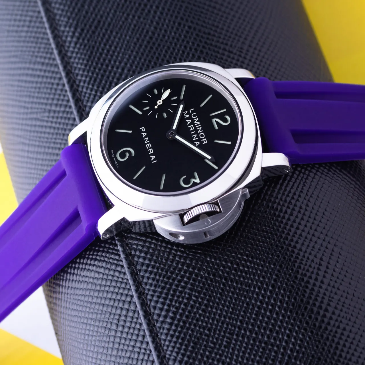 Rubber Strap for Panerai Luminor - Royal Purple