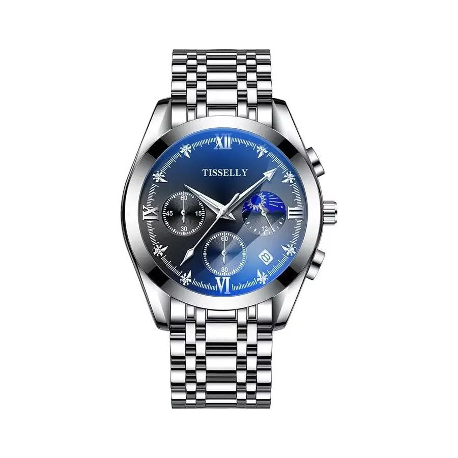 Slim Profile Luminous Business Watch with Zinc Alloy Case