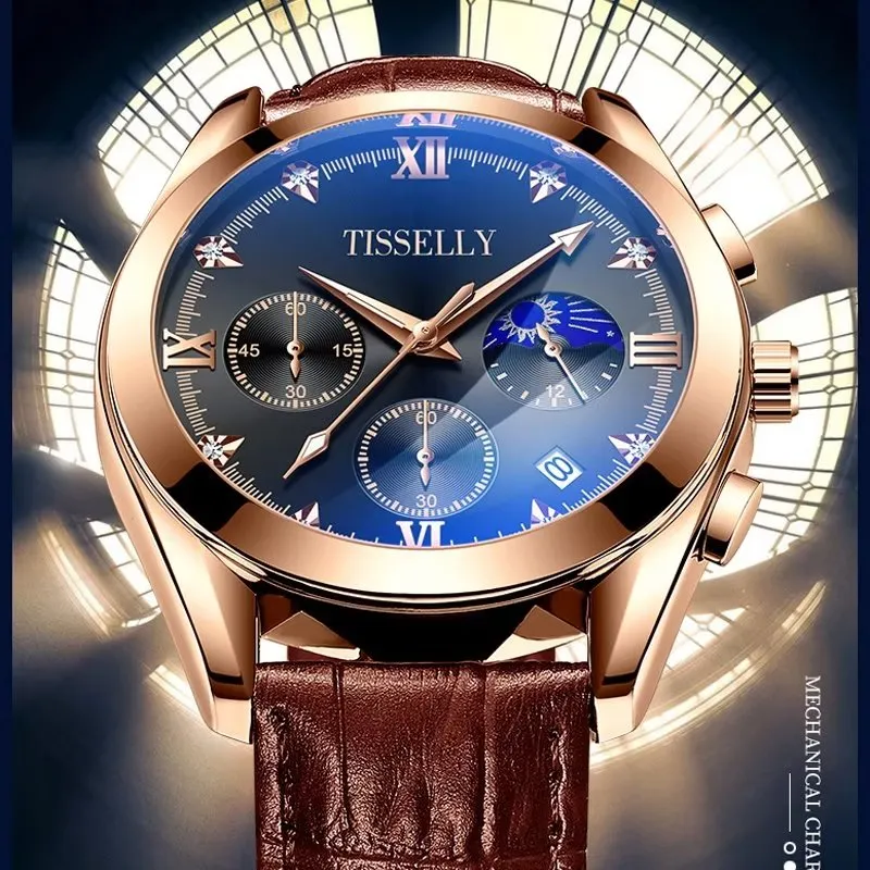 Slim Profile Luminous Business Watch with Zinc Alloy Case