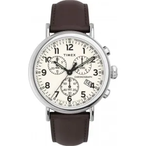 Timex Standard Chronograph Leather Strap Watch TW2V27600