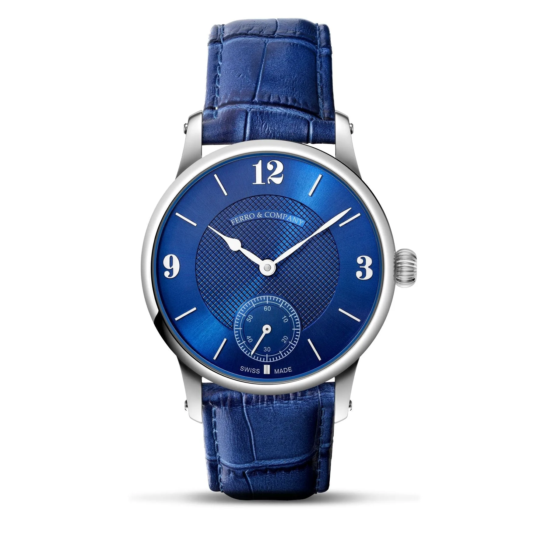 TRADITUM VINTAGE STYLE DRESS WATCH BLUE