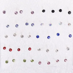 Wholesale Cheap 40pcs/set Womens Ladies Cute Little Moon Star Plastic Pin Earring Ear Studs Stud Earrings