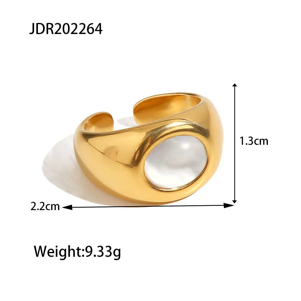 Women's Versatile High-grade Colorfast Titanium Ring Earrings